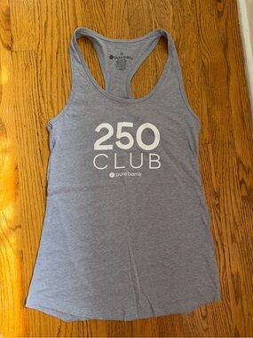 Pure Barre Heather Gray Racerback Tank - 250 CLUB